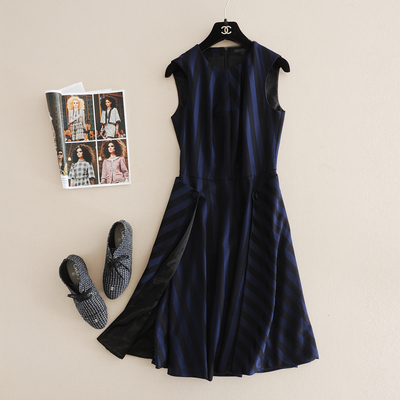 蓝黑裙子照片图片