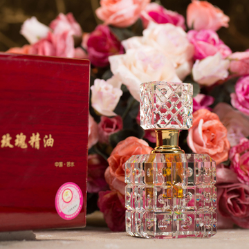 甘肃兰州苦水玫瑰精油7ml天然正品包邮 消炎镇静控油祛痘花水精油