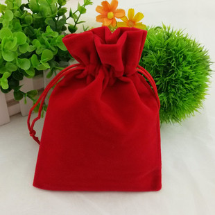 加厚长毛红色绒布袋束口袋福袋 珠宝饰品首饰 礼品袋 可定做印log