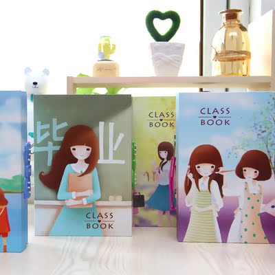 [手机更优惠] 包邮闺蜜唯美同学录日韩创意毕业纪念册高档盒装小清新