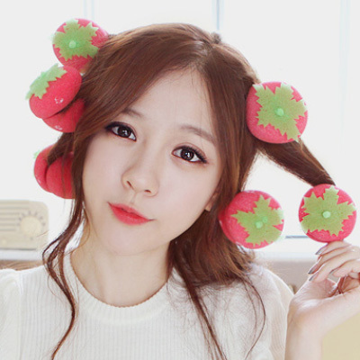 草莓卷发球海绵卷 日本不伤头发梨花头大波浪卷发器韩国新款包邮