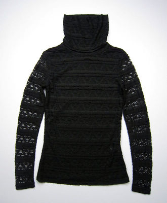 高领2014chaber巧帛专柜正品春款女装经典百搭款蕾丝上衣打底衫132324