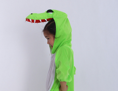 节日儿童动物表演服装鳄鱼卡通动漫舞蹈服幼儿角色装扮童话演出服