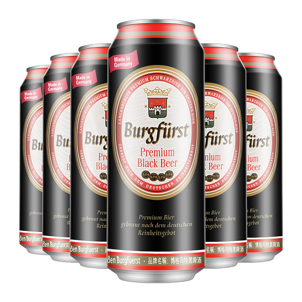【天猫超市】德国进口 burgfurst/博格司特 黑啤 500ml*6 尝鲜装