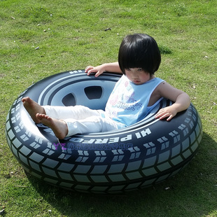 包邮正品美国intex仿车轮内胎款超大腋下救生浮坐成人儿童游泳圈