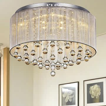 [限时特价] 韩鹿 现代灯led水晶吸顶灯卧室客厅灯餐厅灯简约房间门厅