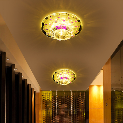 [限时特价] 韩鹿 高端过道灯 走廊灯led射灯 水晶玄关灯 阳台灯客厅吸