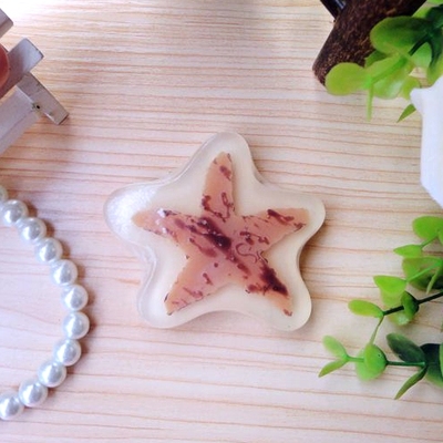 手工皂 海洋系列蓝色海星 卡通香皂 创意香皂 美白嫩肤一步到位