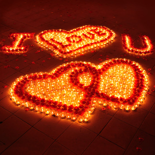 雅香居创意浪漫蜡烛玫瑰套餐求爱生日表白心形爱心小蜡烛求婚道具