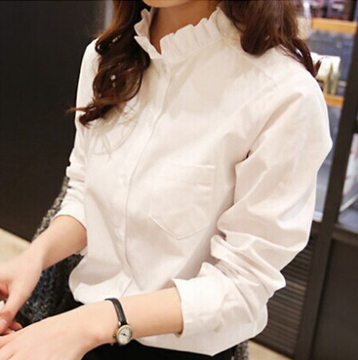 [限时特价] 2015韩版夏简约宽松大码文艺棉麻亚麻衬衫女短款上衣花边