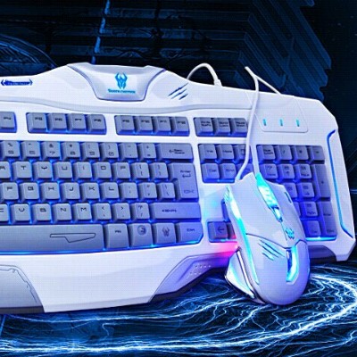 磁动力键盘 小漠阳阳外设店 牛头人酋长鼠标网吧发光键盘鼠标套装