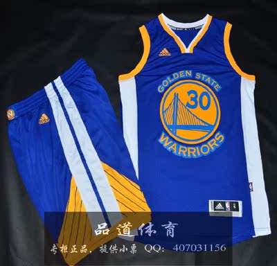 專櫃正品 nba勇士隊30號 庫裡球衣 curry套裝 籃球服 黑藍色 短袖