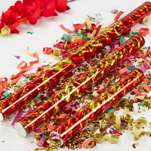 结婚庆典婚庆用品礼花筒开业派对手持礼宾花喷彩带亮片玫瑰礼炮