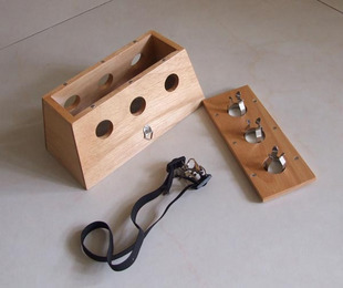 竹制 热敏竹制温灸盒三孔热敏灸盒 艾灸盒 温灸器