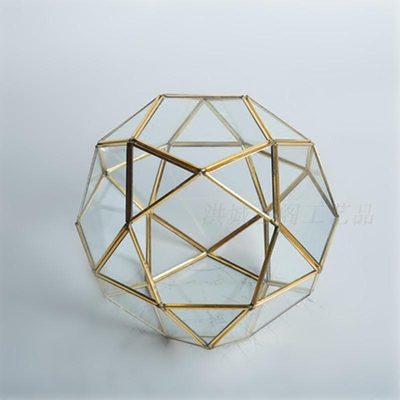 创意欧式三十二面体玻璃花房大多肉苔藓绿植微景观永生花生态瓶