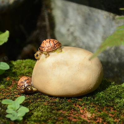 可爱树脂小乌龟创意田园装饰花盆摆件动物仿真家居饰品中秋节礼物