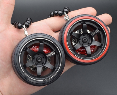 创意汽车挂饰用品轮毂车内后视镜车挂件个性摆件车载装饰品车饰男