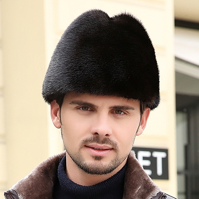 貂皮帽子男整貂中老年冬季男士皮草雷锋帽东北加厚户外真皮地主帽