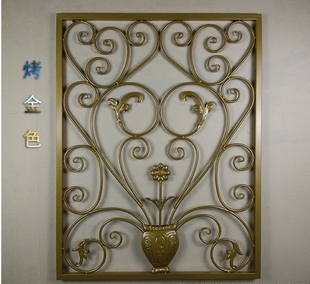 欧式铁艺拱形隔断屏风弧形玄关 花格装饰窗花入户客厅隔断定制