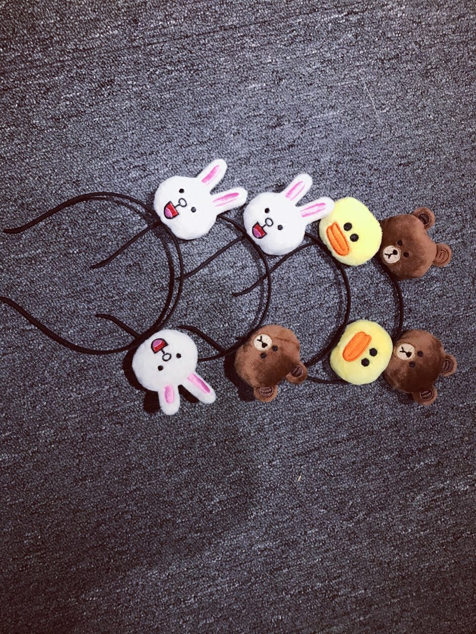 老爸当家蒋欣权薇杜杜同款发箍 韩国甜美line布朗熊可爱超萌发卡