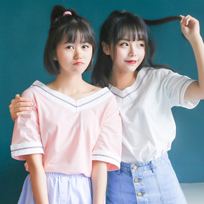 2016夏季女装韩版大码羽毛球图案印花学生姐妹闺蜜装宽松短袖t恤