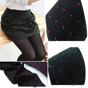 [实拍]`黑色白点连裤袜 打底袜 打底裤 女袜 丝袜