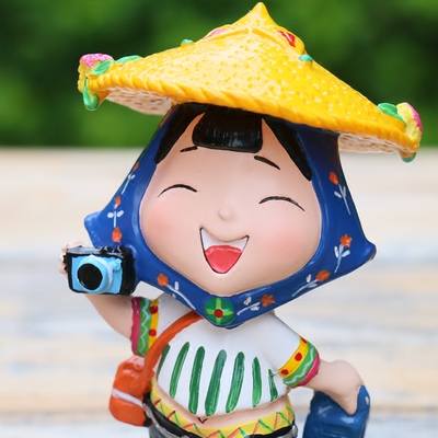 q版惠安女公仔创意摆件树脂摆件客厅家居装饰品酒柜摆设工艺品